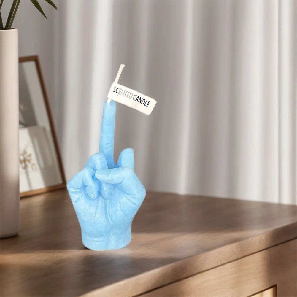 1-3PCS Middle Finger Scented Candle Funny Soy Wax Long Lasting Candle Aromatherapy Hand Gesture Candles for Bedroom Holiday