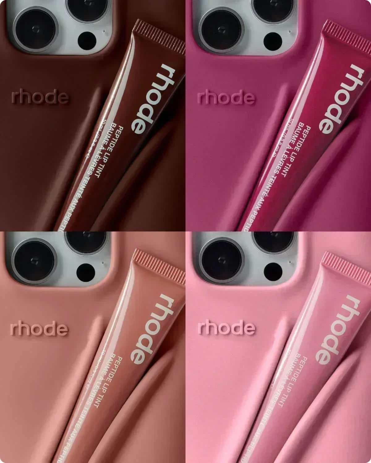 Rhode Case for IPhone 15 Pro Max 14 13 ProMax Lipstick Soft Silicone Portable Lip Gloss Holder Ins Hot Cover Funda