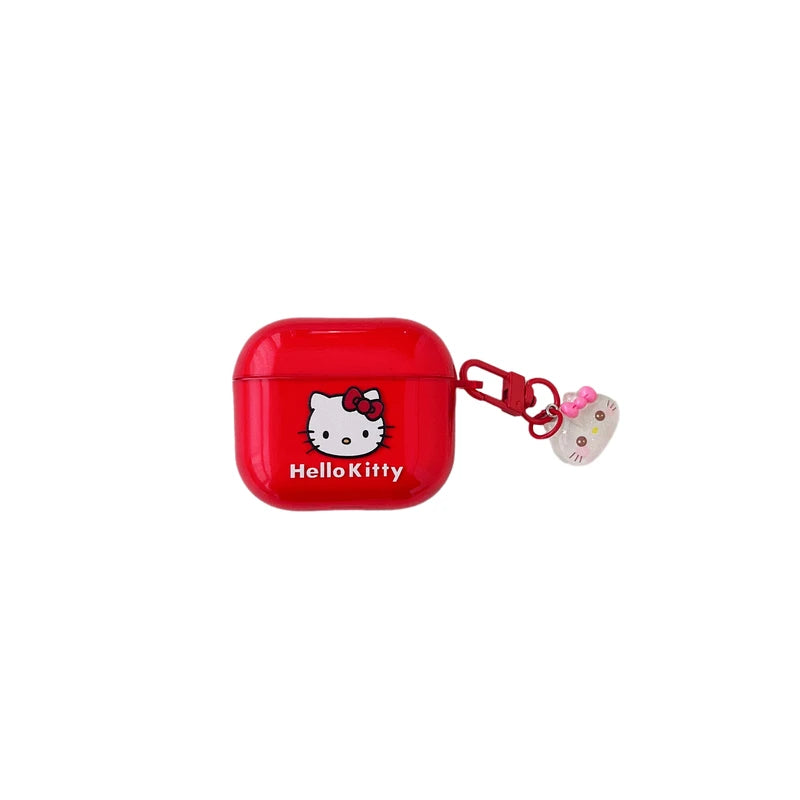 Cute Cartoon Sanrio Hello Kitty Earphone Case For AirPods 4 1 2 3 Pro 2021 Wireless Bluetooth Headset Soft TPU Protective Cover