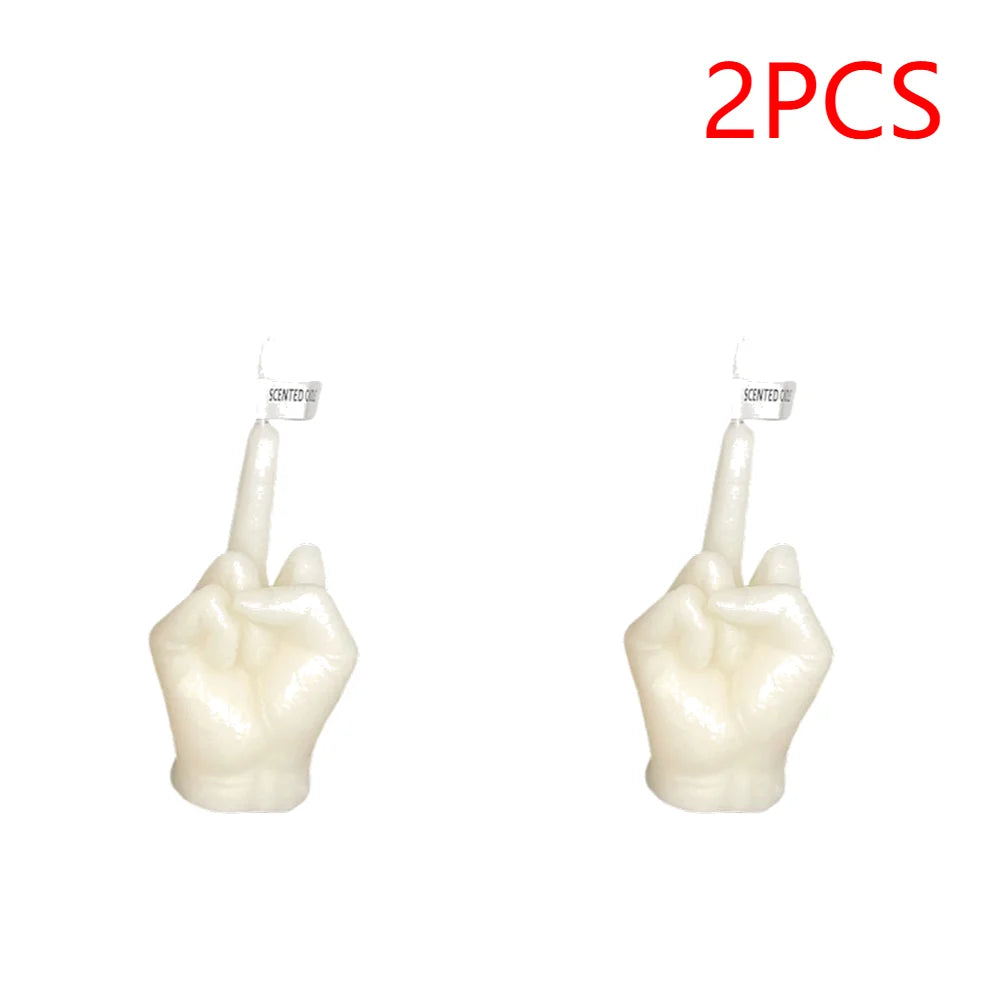 1-3PCS Middle Finger Scented Candle Funny Soy Wax Long Lasting Candle Aromatherapy Hand Gesture Candles for Bedroom Holiday