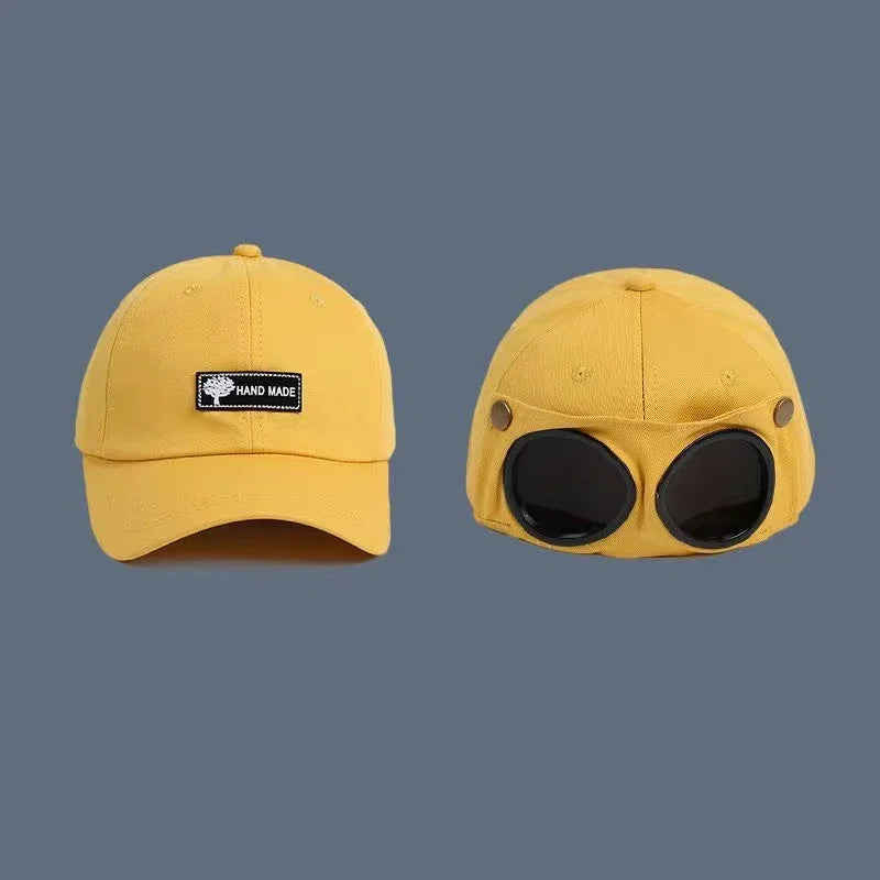2024 New Fashion Pilot hat Summer Personality Glasses Baseball cap unisex trend sunglasses baseball cap