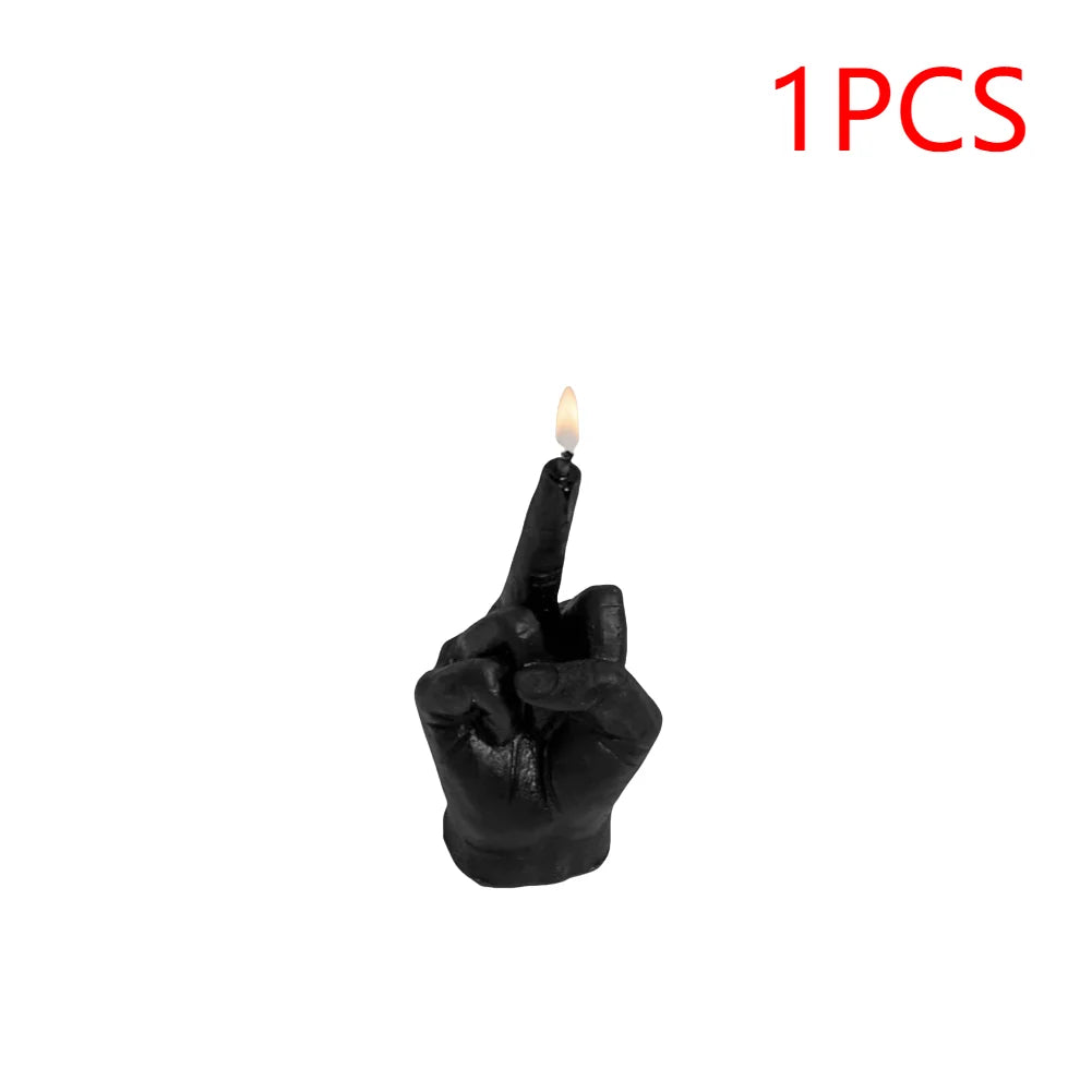 1-3PCS Middle Finger Scented Candle Funny Soy Wax Long Lasting Candle Aromatherapy Hand Gesture Candles for Bedroom Holiday