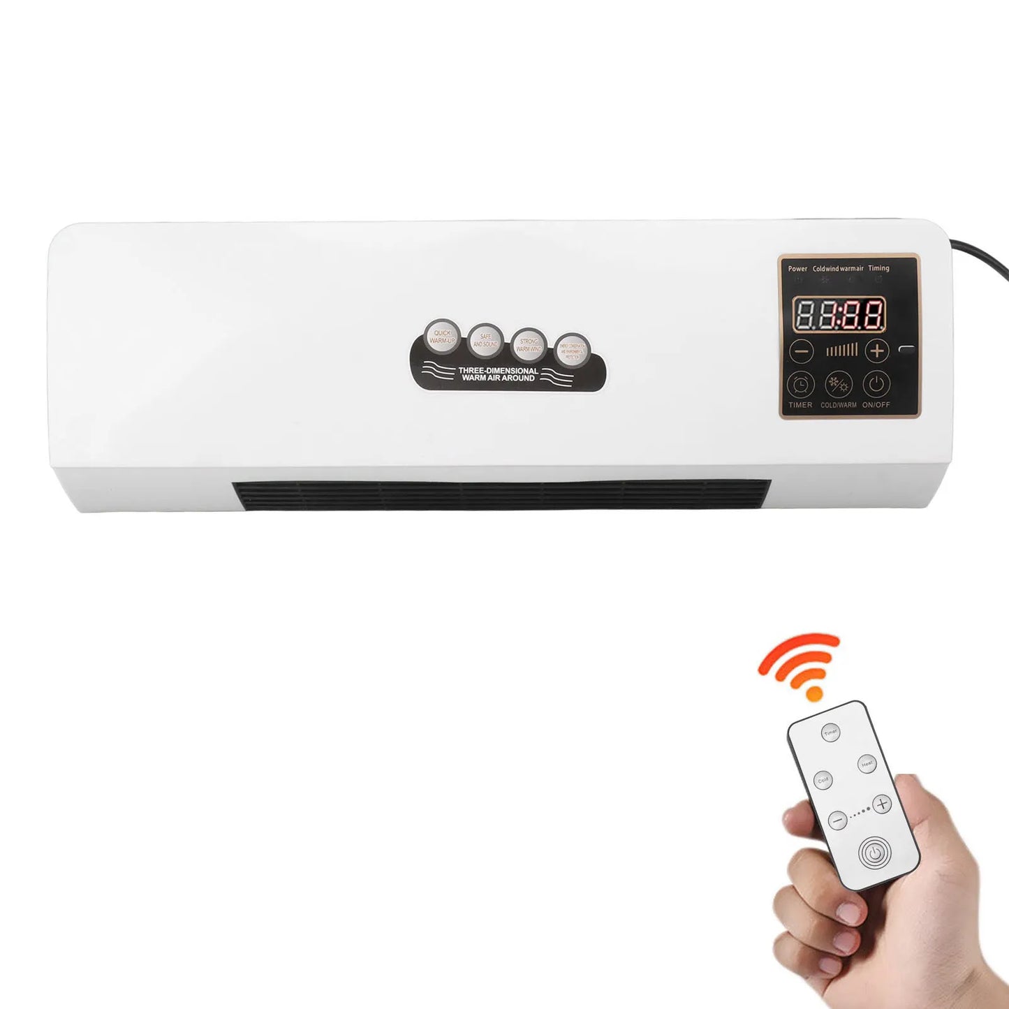 Air Cooler Air Cooler Machine Small Air Conditioner Heater Portable Wall Mounted Air Conditioning Hot Fan for Bathroom Bedroom