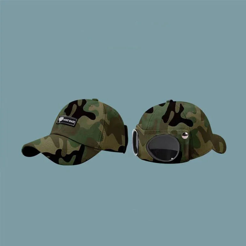 2024 New Fashion Pilot hat Summer Personality Glasses Baseball cap unisex trend sunglasses baseball cap