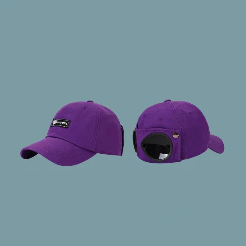 2024 New Fashion Pilot hat Summer Personality Glasses Baseball cap unisex trend sunglasses baseball cap