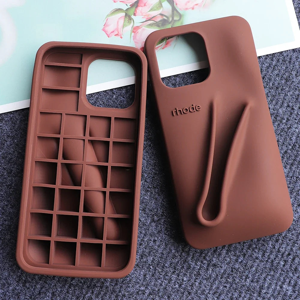 Rhode Case for IPhone 15 Pro Max 14 13 ProMax Lipstick Soft Silicone Portable Lip Gloss Holder Ins Hot Cover Funda