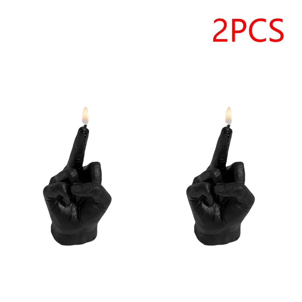 1-3PCS Middle Finger Scented Candle Funny Soy Wax Long Lasting Candle Aromatherapy Hand Gesture Candles for Bedroom Holiday