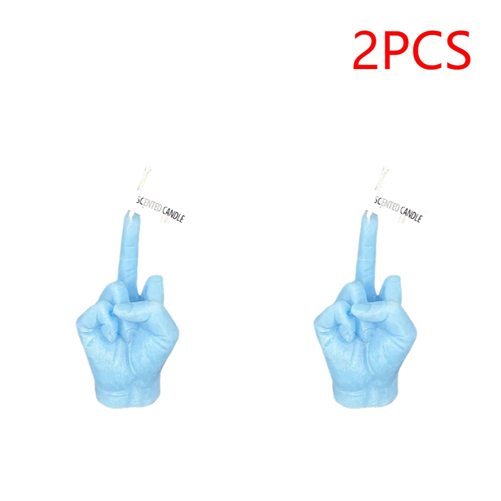 1-3PCS Middle Finger Scented Candle Funny Soy Wax Long Lasting Candle Aromatherapy Hand Gesture Candles for Bedroom Holiday